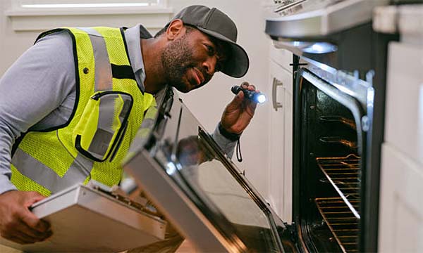 Gas and electric cooker repair service at a home in Nairobi, Kenya